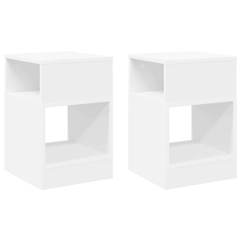 Stolik końcowy 2 pcs Biały 30,5 x 30 x 45 cm