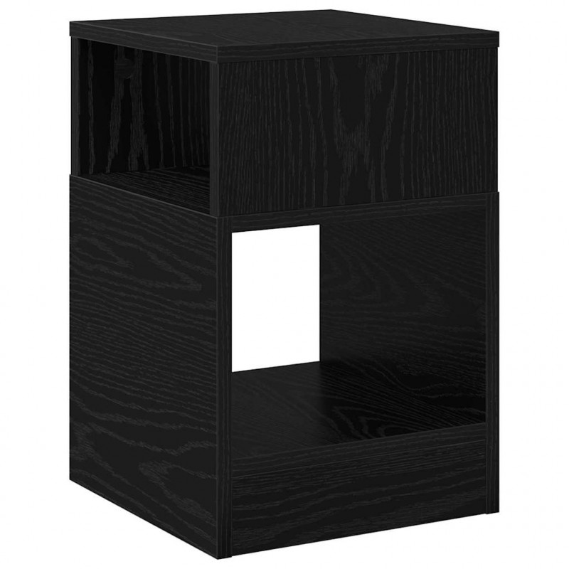 Stolik końcowy 2 pcs Czarny Dąb 30,5 x 30 x 45 cm