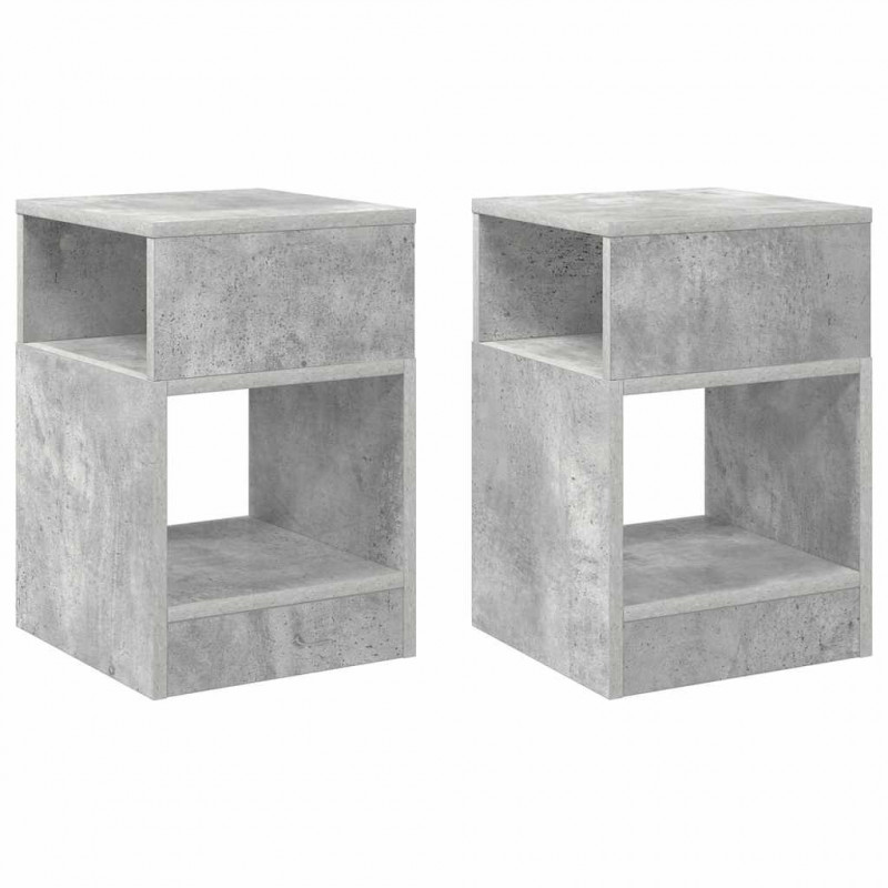 Stolik końcowy 2 pcs Betonowy szary 30,5 x 30 x 45 cm