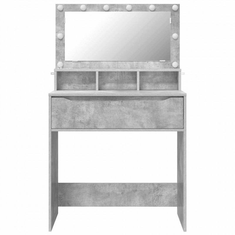 Toaletki do sypialni Betonowy szary 80 x 39,6 x 135 cm