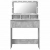 Toaletki do sypialni Betonowy szary 80 x 39,6 x 135 cm