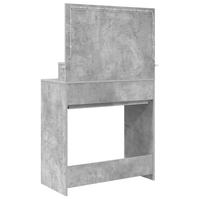 Toaletki do sypialni Betonowy szary 80 x 39,6 x 135 cm