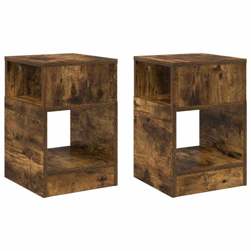 Stolik końcowy 2 pcs Dąb wędzony 30,5 x 30 x 45 cm