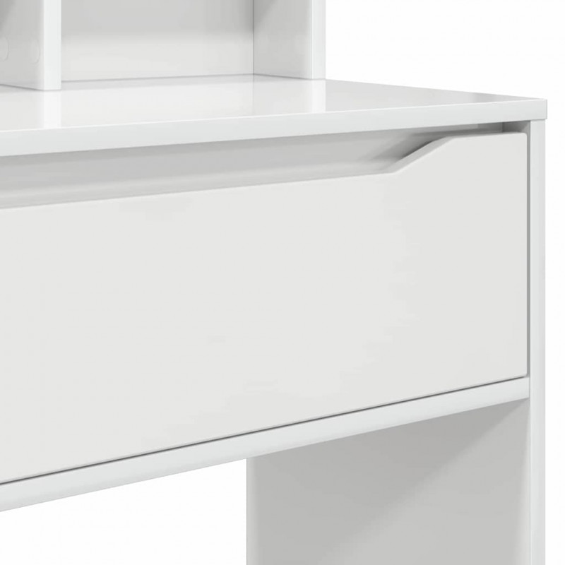 Toaletki do sypialni Wysoki połysk biały 80 x 39,6 x 135 cm