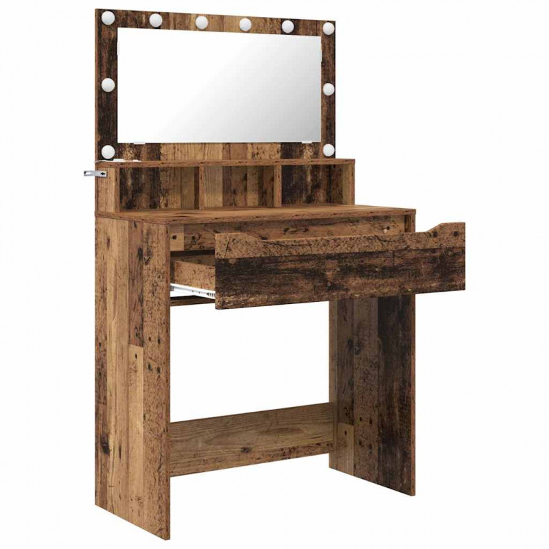 Toaletki do sypialni z szufladą Stare drewno 80 x 39,6 x 135 cm