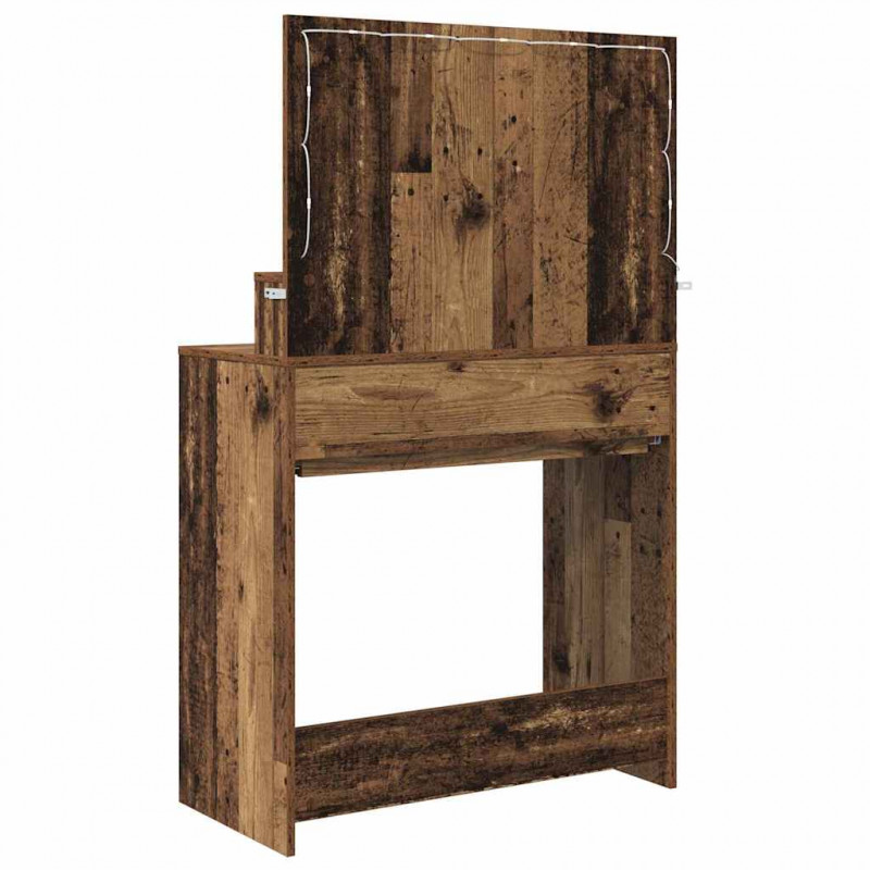 Toaletki do sypialni z szufladą Stare drewno 80 x 39,6 x 135 cm