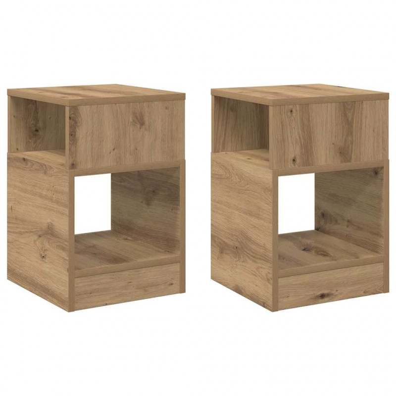 Stolik końcowy 2 pcs Dąb rzemieślniczy 30,5 x 30 x 45 cm