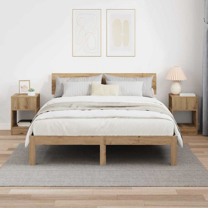 Stolik końcowy 2 pcs Dąb rzemieślniczy 30,5 x 30 x 45 cm