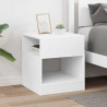 Stolik końcowy Biały 40,5 x 40 x 45 cm Materiał drewnopochodny