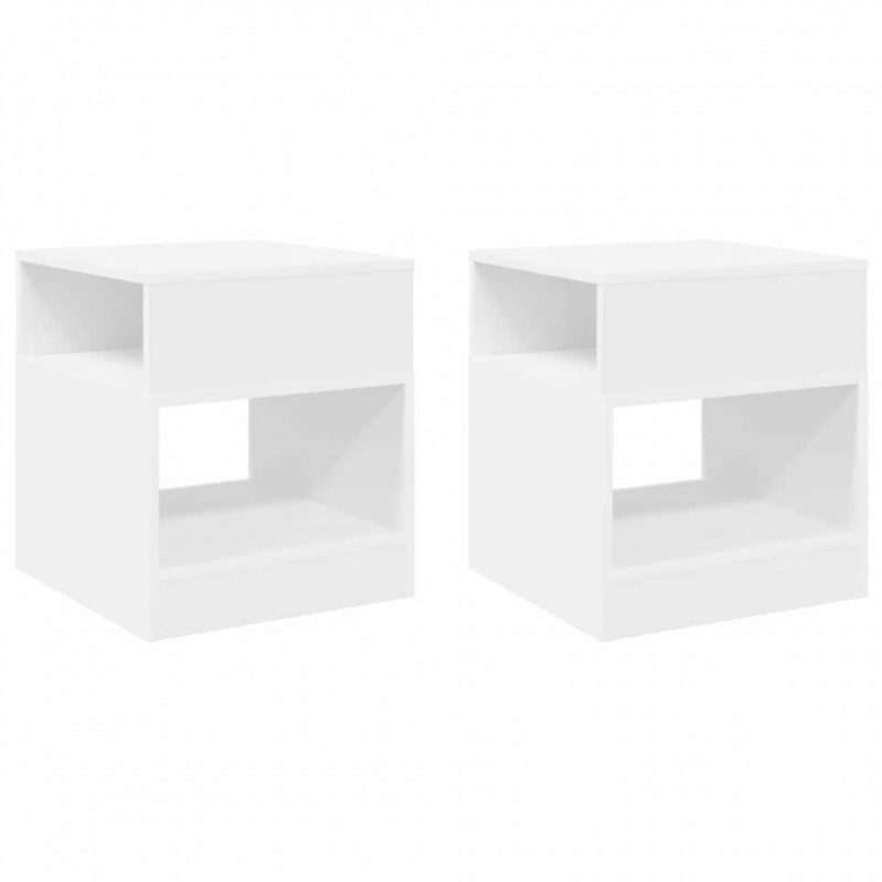 Stolik końcowy 2 pcs Biały 40,5 x 40 x 45 cm