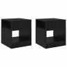 Stolik końcowy 2 pcs Czarny Dąb 40,5 x 40 x 45 cm