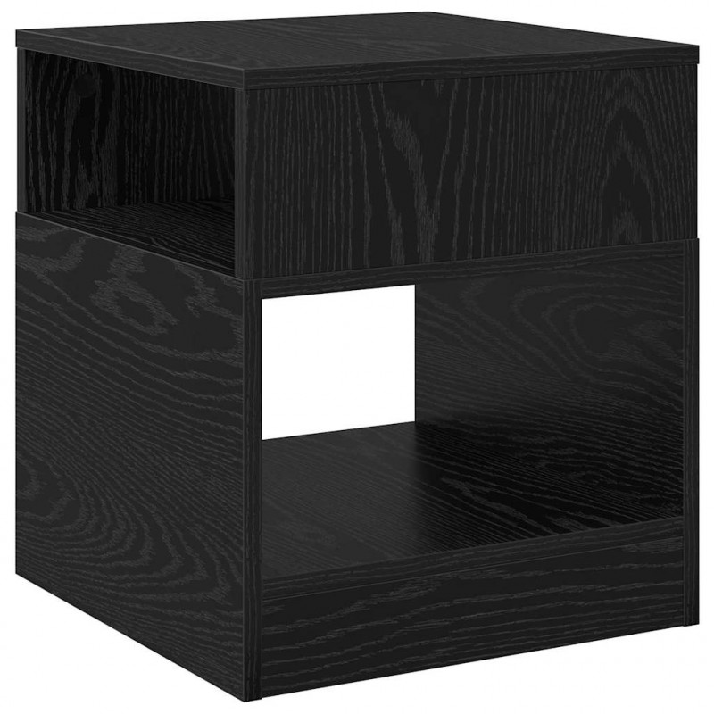 Stolik końcowy 2 pcs Czarny Dąb 40,5 x 40 x 45 cm