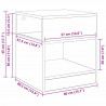 Stolik końcowy 2 pcs Czarny Dąb 40,5 x 40 x 45 cm