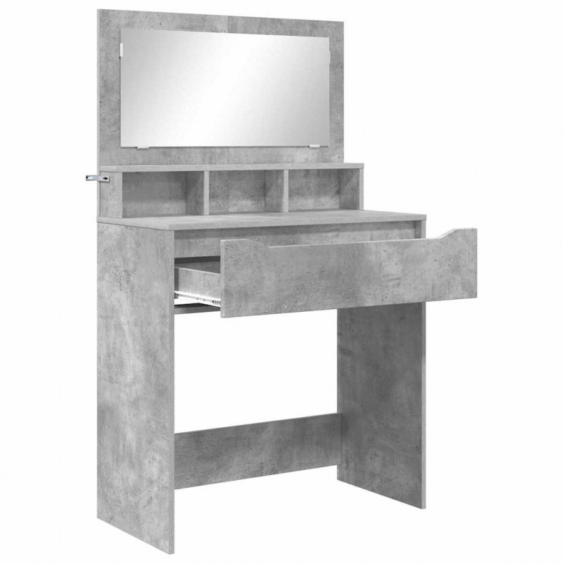 Toaletki do sypialni Betonowy szary 80 x 39,6 x 135 cm