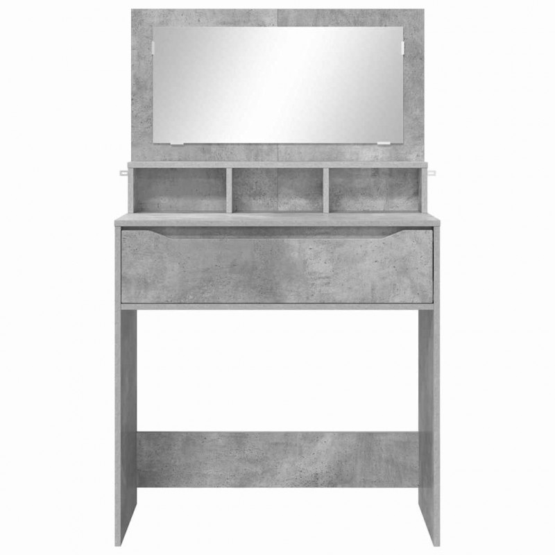 Toaletki do sypialni Betonowy szary 80 x 39,6 x 135 cm