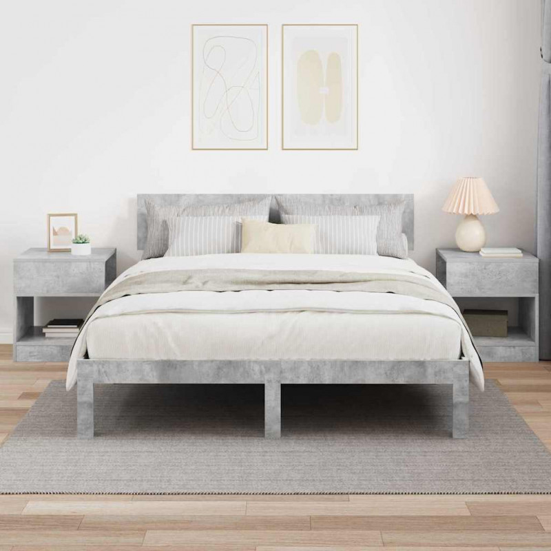Stolik końcowy 2 pcs Betonowy szary 40,5 x 40 x 45 cm