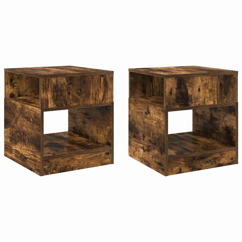 Stolik końcowy 2 pcs Dąb wędzony 40,5 x 40 x 45 cm