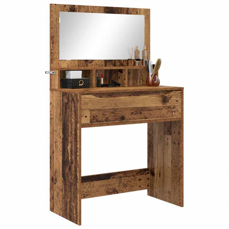 Toaletki do sypialni z szufladą Stare drewno 80 x 39,6 x 135 cm