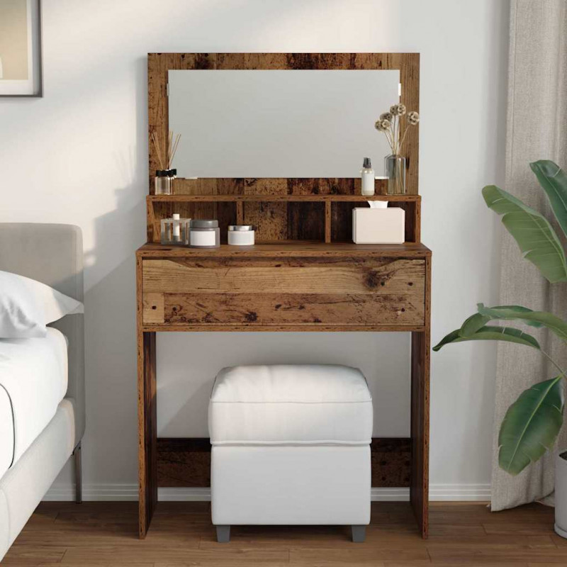 Toaletki do sypialni z szufladą Stare drewno 80 x 39,6 x 135 cm