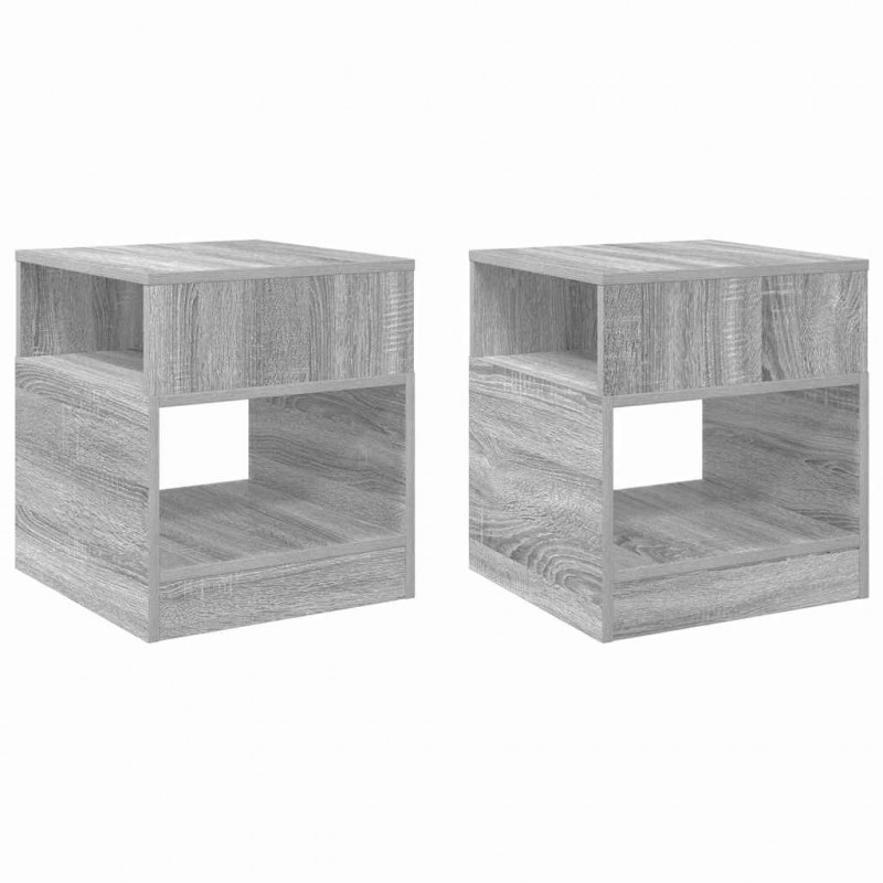Stolik końcowy 2 pcs Szary Sonoma 40,5 x 40 x 45 cm