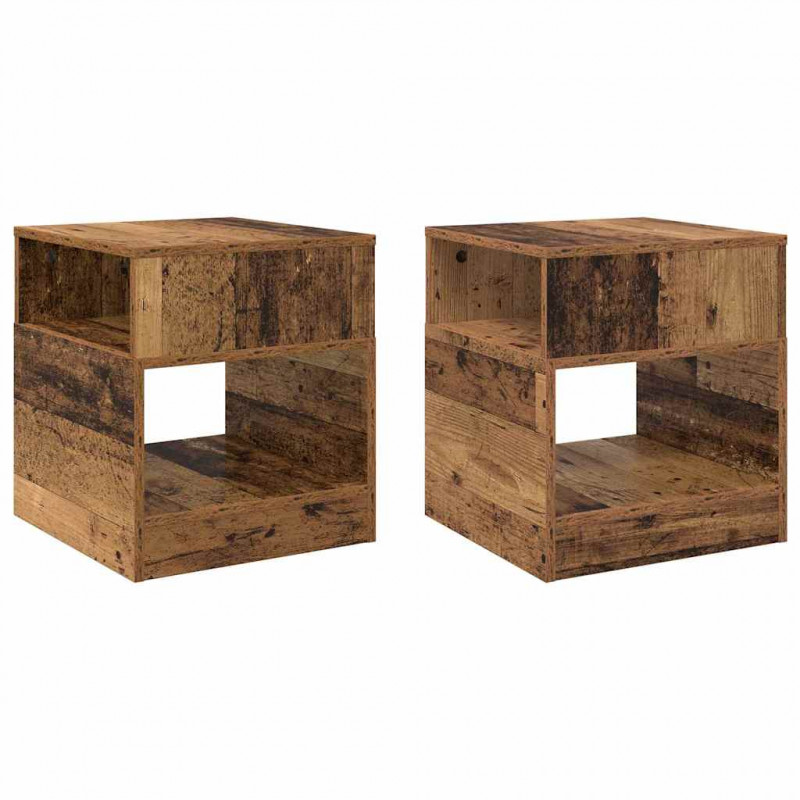 Stolik końcowy 2 pcs Stare drewno 40,5 x 40 x 45 cm