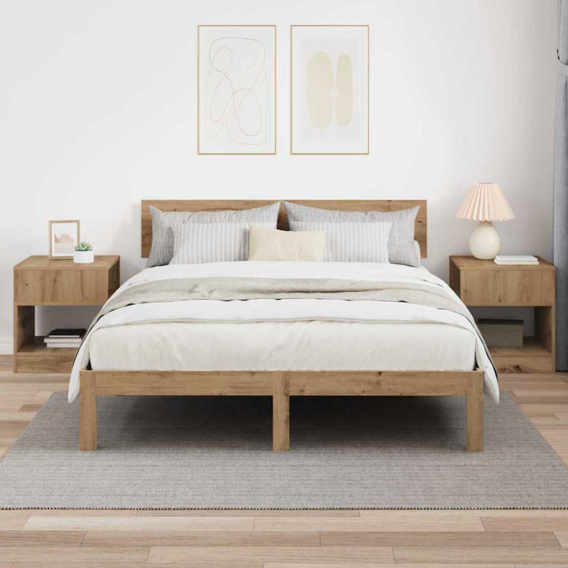 Stolik końcowy 2 pcs Dąb rzemieślniczy 40,5 x 40 x 45 cm