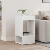 Stolik końcowy Biały 30 x 30 x 56 cm Materiał drewnopochodny