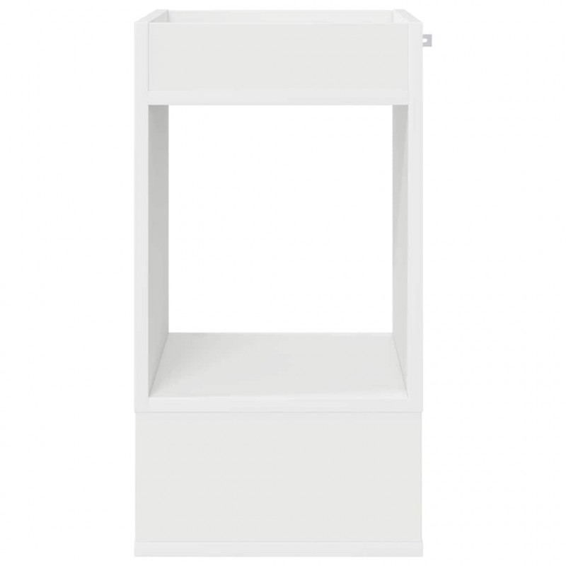 Stolik końcowy Biały 30 x 30 x 56 cm Materiał drewnopochodny