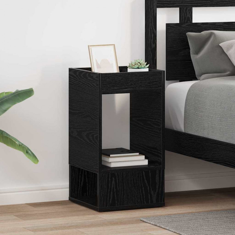 Stolik końcowy 2 pcs Czarny Dąb 30 x 30 x 56 cm