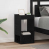 Stolik końcowy 2 pcs Czarny Dąb 30 x 30 x 56 cm
