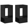Stolik końcowy 2 pcs Czarny Dąb 30 x 30 x 56 cm