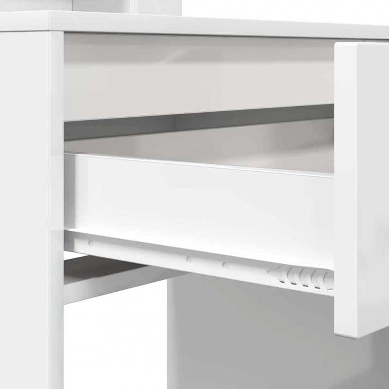 Toaletki do sypialni Wysoki połysk biały 80 x 39,6 x 135 cm