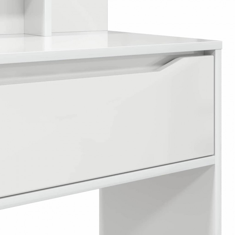 Toaletki do sypialni Wysoki połysk biały 80 x 39,6 x 135 cm