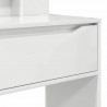 Toaletki do sypialni Wysoki połysk biały 80 x 39,6 x 135 cm