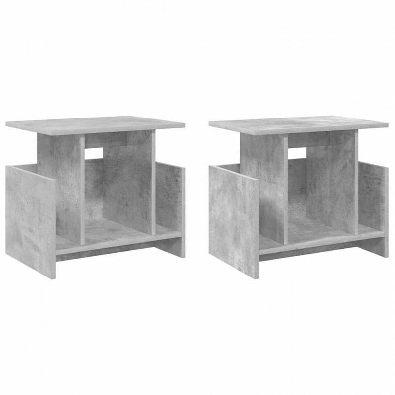 Stół pod telewizor 2 pcs Betonowy szary 50 x 35 x 45 cm