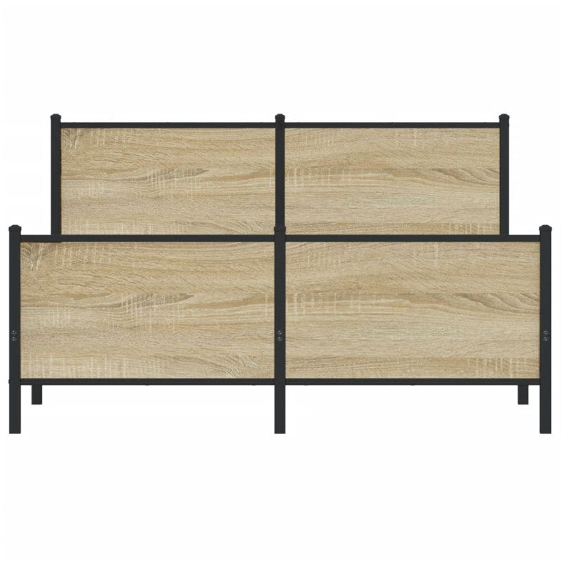 Metalowa rama łóżka z wezgłowiem i zanóżkiem 137x190 cm