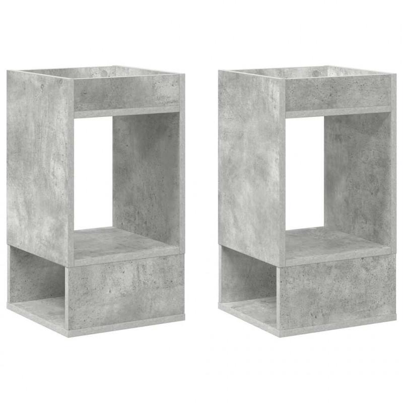 Stolik końcowy 2 pcs Betonowy szary 30 x 30 x 56 cm
