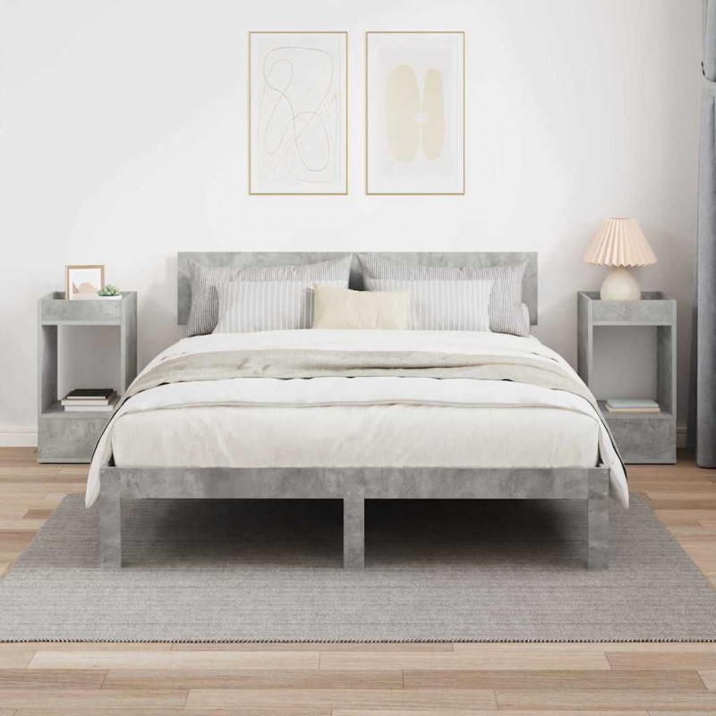 Stolik końcowy 2 pcs Betonowy szary 30 x 30 x 56 cm