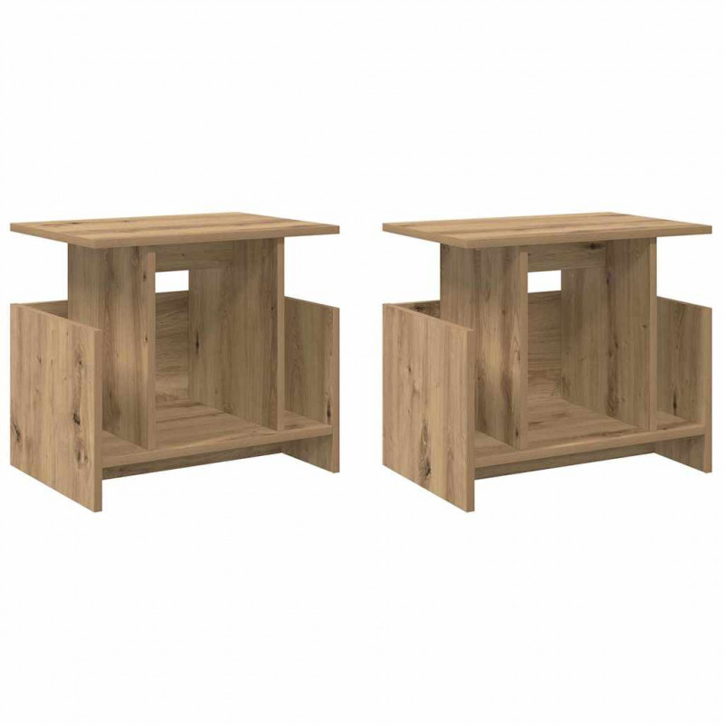 Stół pod telewizor 2 pcs Dąb rzemieślniczy 50 x 35 x 45 cm