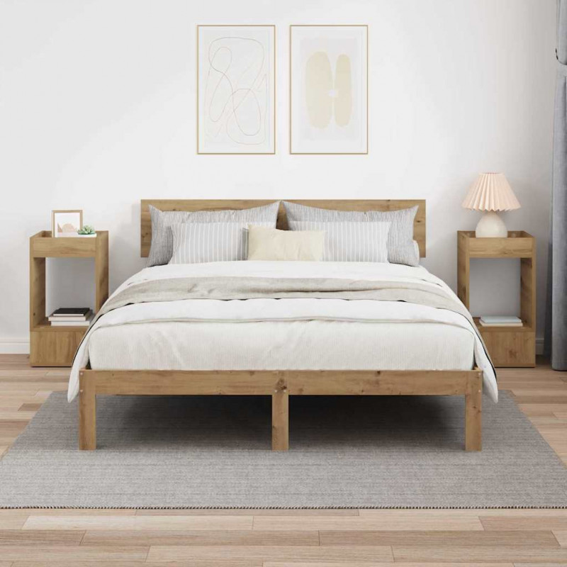 Stolik końcowy 2 pcs Dąb rzemieślniczy 30 x 30 x 56 cm