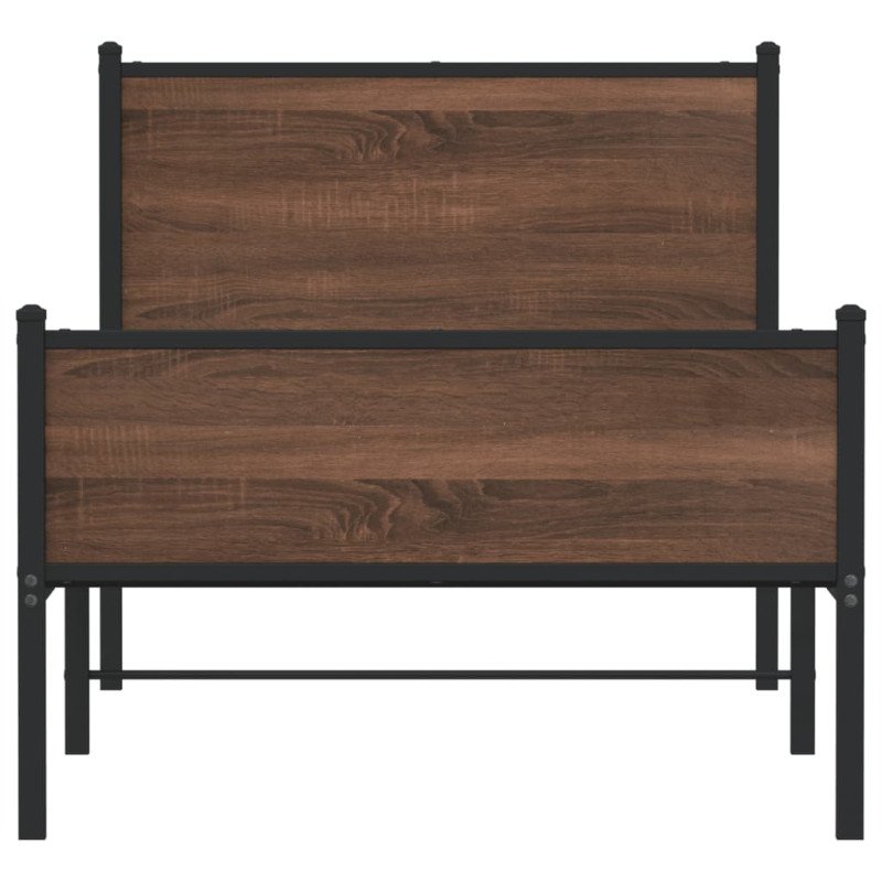 Metalowa rama łóżka z wezgłowiem i zanóżkiem 90x200 cm