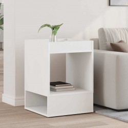 Stolik końcowy Biały 40 x 40 x 56 cm Materiał drewnopochodny