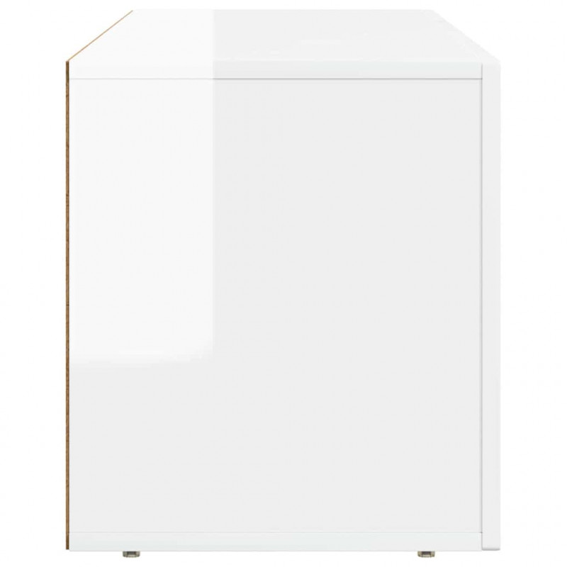 Szafka pod telewizor Wysoki połysk biały 100 x 35 x 40 cm