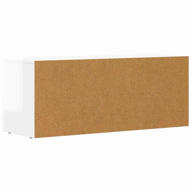 Szafka pod telewizor Wysoki połysk biały 100 x 35 x 40 cm