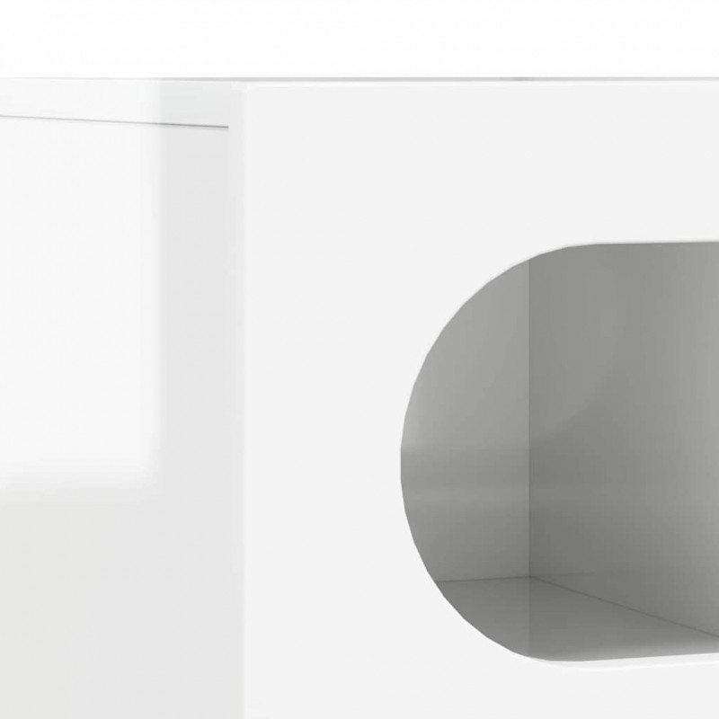 Szafka pod telewizor Wysoki połysk biały 100 x 35 x 40 cm