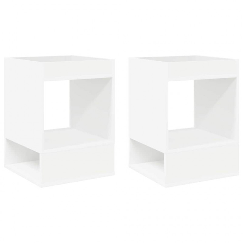 Stolik końcowy 2 pcs Biały 40 x 40 x 56 cm