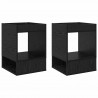 Stolik końcowy 2 pcs Czarny Dąb 40 x 40 x 56 cm
