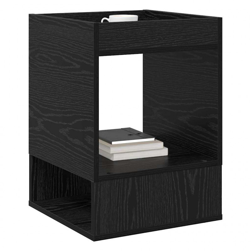 Stolik końcowy 2 pcs Czarny Dąb 40 x 40 x 56 cm