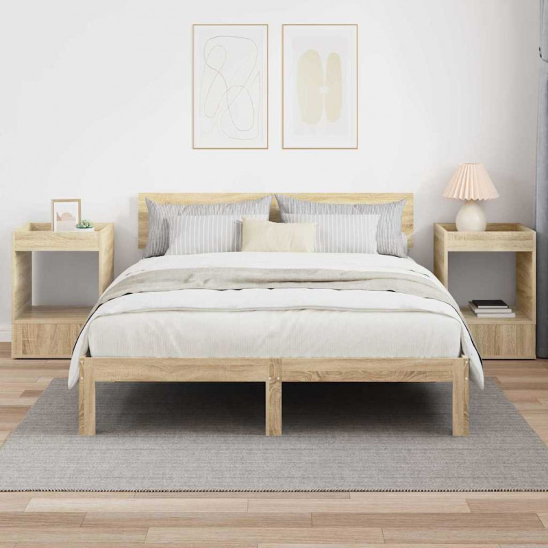 Stolik końcowy 2 pcs Dąb Sonoma 40 x 40 x 56 cm