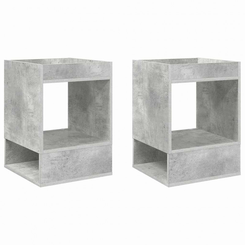 Stolik końcowy 2 pcs Betonowy szary 40 x 40 x 56 cm